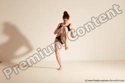 Underwear Martial art Woman White Moving poses Average long brown Dynamic poses Academic